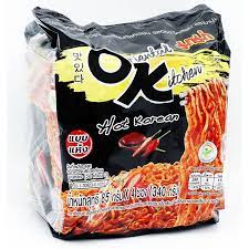 MAMA OK Dried Instant Noodles Oriental Kitchen Hot Korean Flavour 340g (85g x 4Pcs)