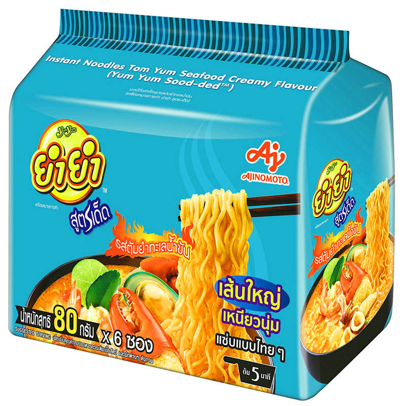 Ajinomoto Yum Yum Instant Noodles Tom Yum Seafood Creamy Flvour 80g x 6Pcs