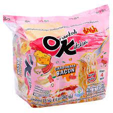 MAMA Oriental Kitchen Instant Noodles Carbonara Bacon Flavour 85g x 4Pcs