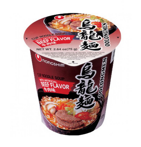 NONGSHIM Instant Noodle Cup With Artificial Beef Flavor 75g