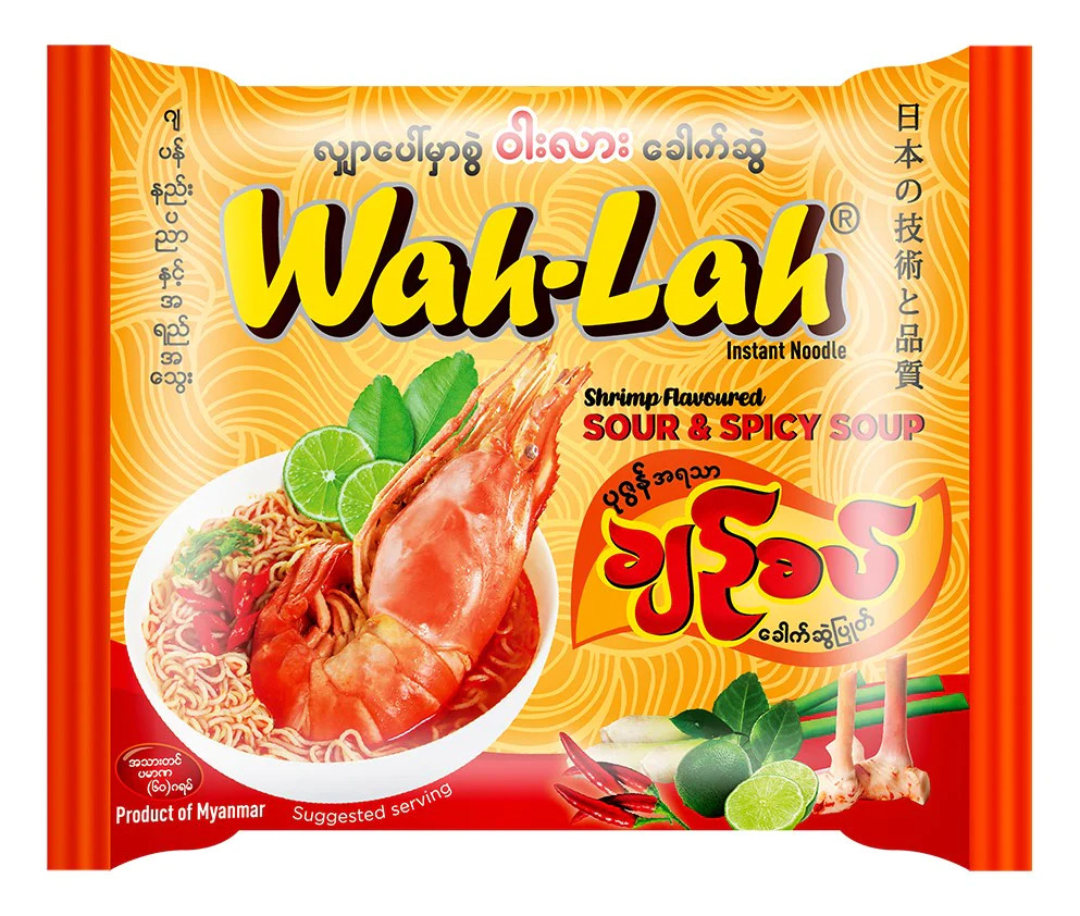 Wah-Lah Instant Noodle Sour & Spicy Soup Shrimp Flavoured 60g