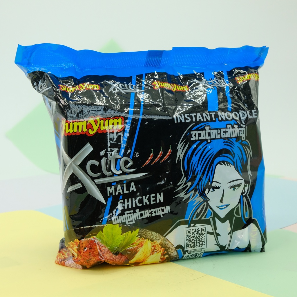 Yum Yum Instant noodle Xcite Mala Chicken 350g (70g x 5Pcs)