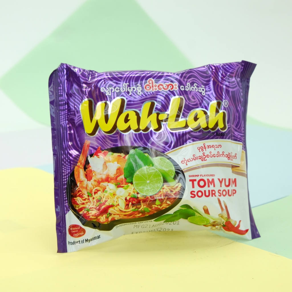 Wah-Lah Instant Noodle Shrimp Flavoured Tom Yum Sour Soup 55g