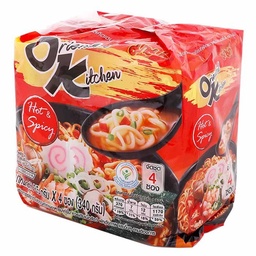 MAMA Oriental Kitchen Instant Noodles Hot & Spicy Flavour 340g (85g x 4Pcs)