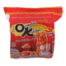 MAMA Oriental Kitchen Dried Instant Noodles Shrimp Stir Fried Tomyum Sauce Flavour 340g (85g x 4Pcs)