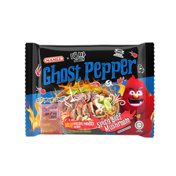 MAMEE Spicy Beef Mushroom Soup Instant Noodles Ghost Pepper 103g