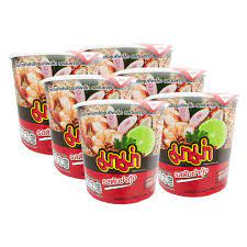 MAMA Instant Noodles Cup Lek Shrimp Tom Yum Flavour 42g x 6Pcs