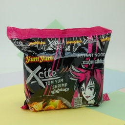 Yum Yum Instant Noodle Xcite Tom Yum Shrimp Flavour 350g (70g x 5Pcs)