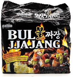 Paldo BUL JJA JANG Instant Noodle With Spicy Black Bean Sauce 812g(203g x 4Pcs)