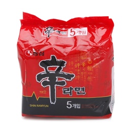 Nongshim Korean Original Shin Ramen Instant Noodles 600g (120g x 5Pcs)